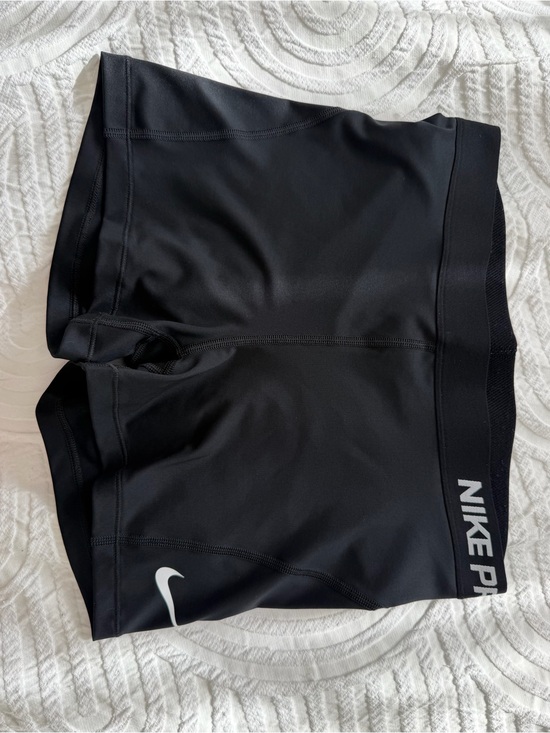 Nike Pants - Nike Black Compression Athletic Shorts with White Swoosh